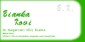 bianka kovi business card