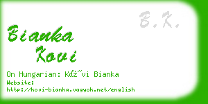 bianka kovi business card